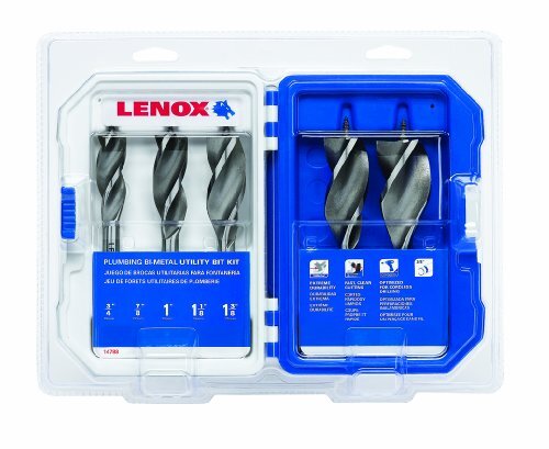 Lenox Industrial Tools 14788 Plumbers Bi-Metal Utility Bit Kit, 5-Piece