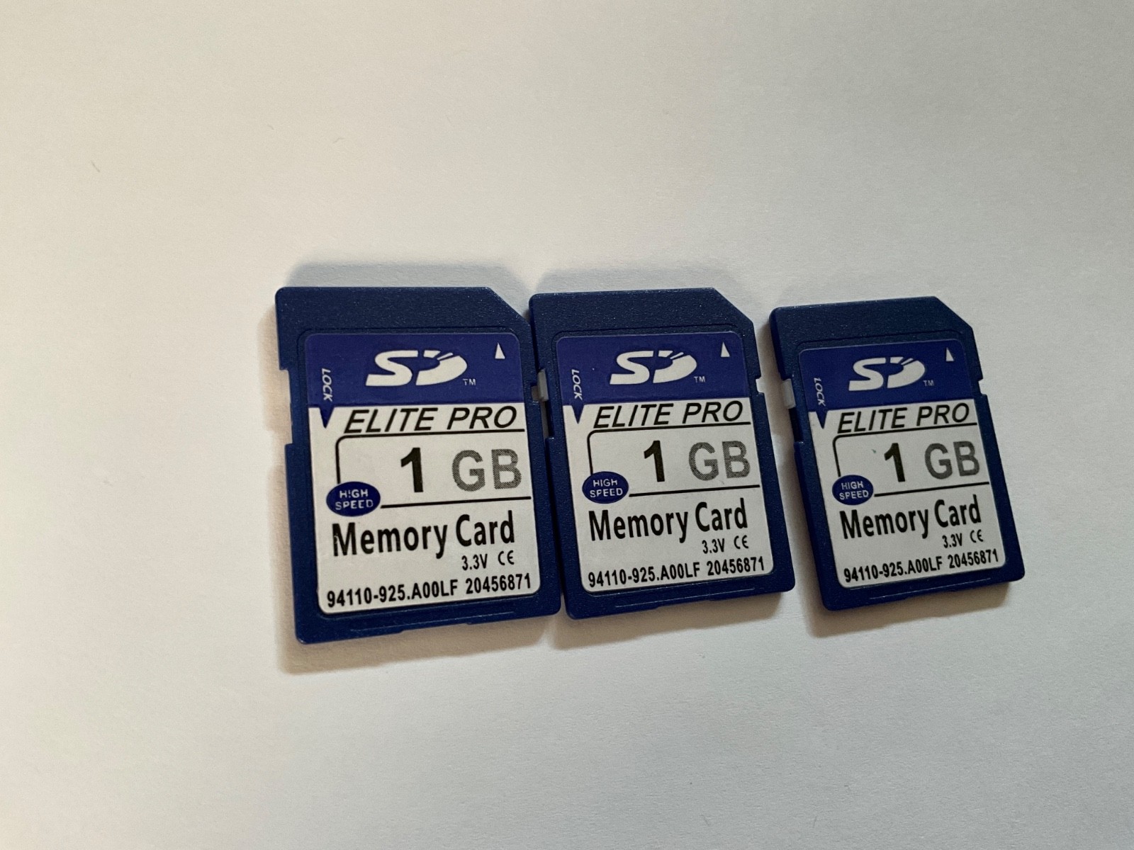 Lot of 3pcs 1GB ELITE PR SD SECURE DIGITAL MEMORY CARD for SD NIKON CANON Camera