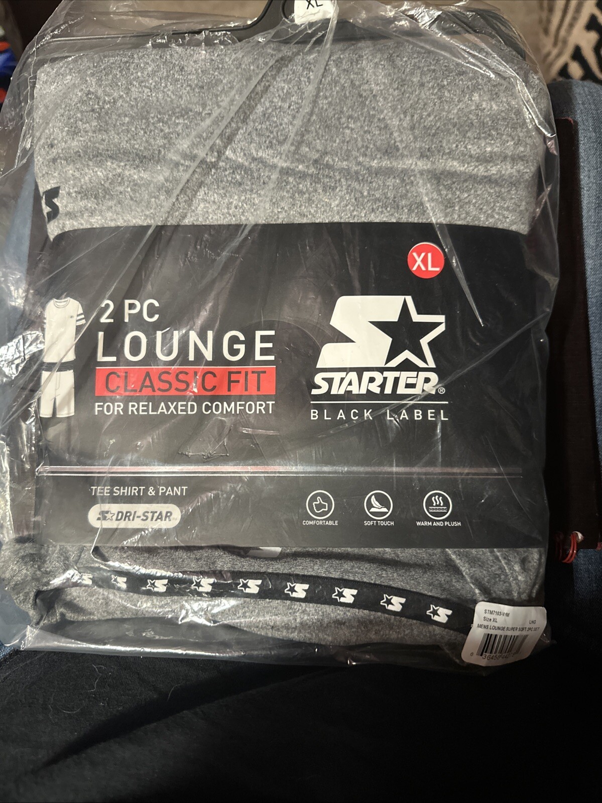 Starter Black Label Base Layer Top XL Short  Sleeve Crew & Bottom Sleepwear Set.