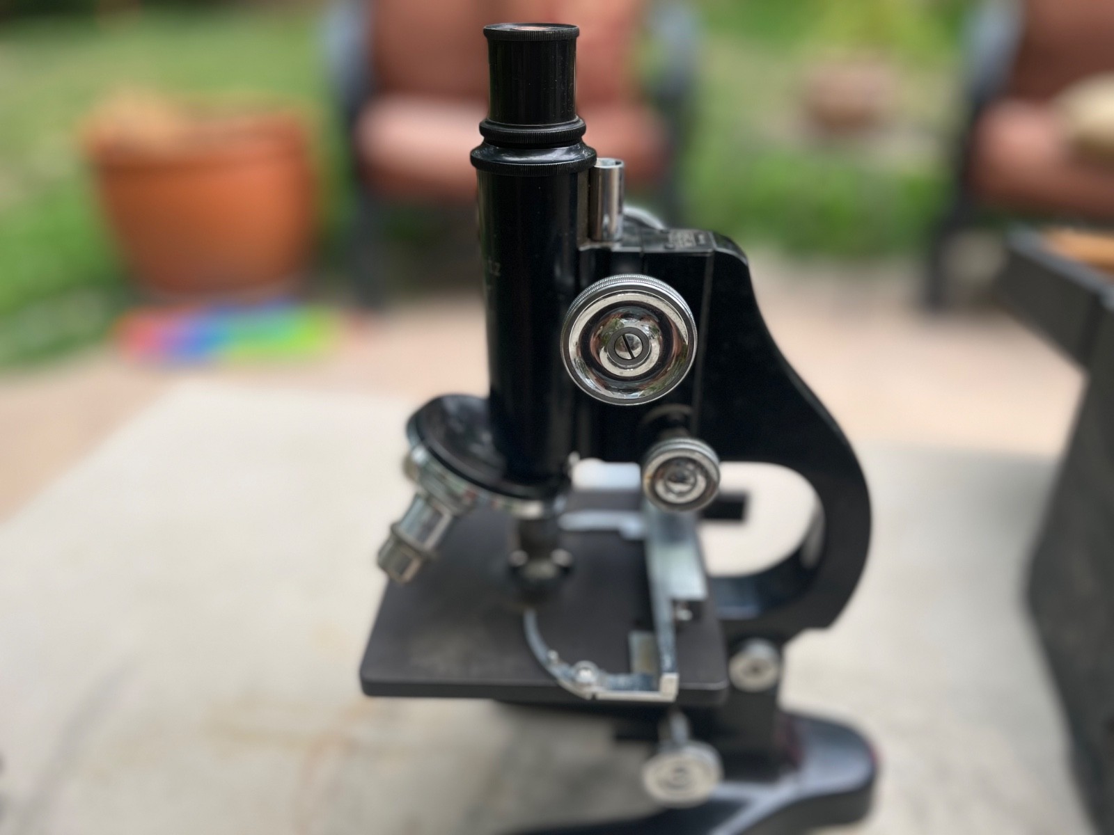 Vintage Ernst Leitz Wetzlar Microscope With Case, Lenses