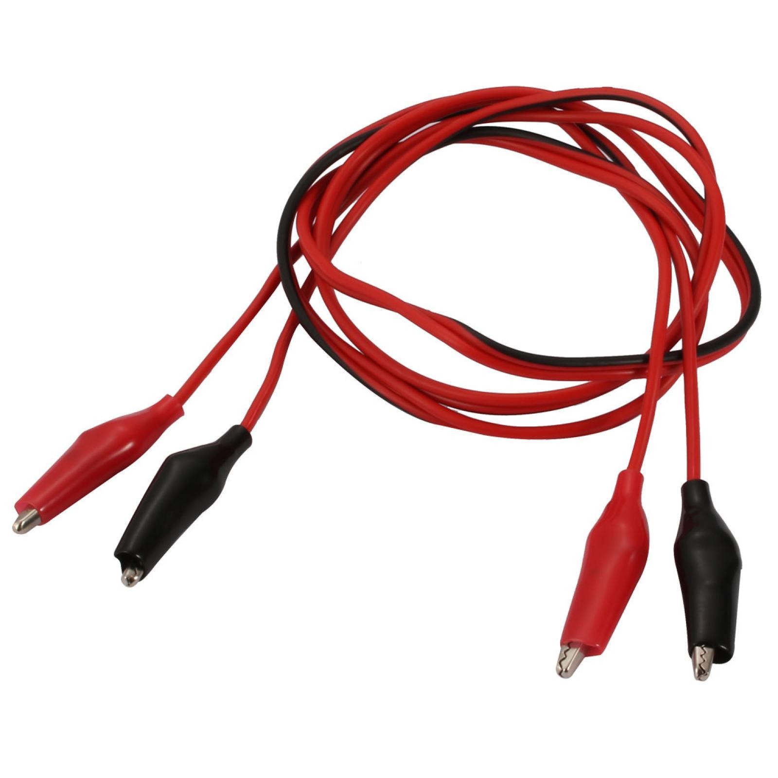 4 Pairs Double Alligator Connector Cable Jumper Wire Test Leads 1m Length