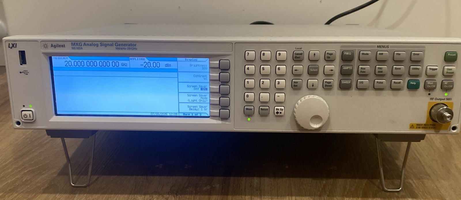 Agilent N5183A 20GHz MXG RF Analog Signal Generator OPT 520 ALB U03 UNW