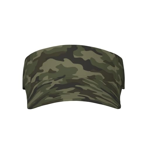 Sports Sun Visor Hats Adjustable Men Women 1-2 Camo Camouflage Black Green