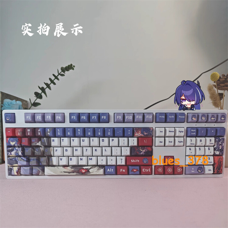 Honkai Star Rail Acheron 128 Keycaps Backlit PBT Dye-sub for Cherry MX Keyboard
