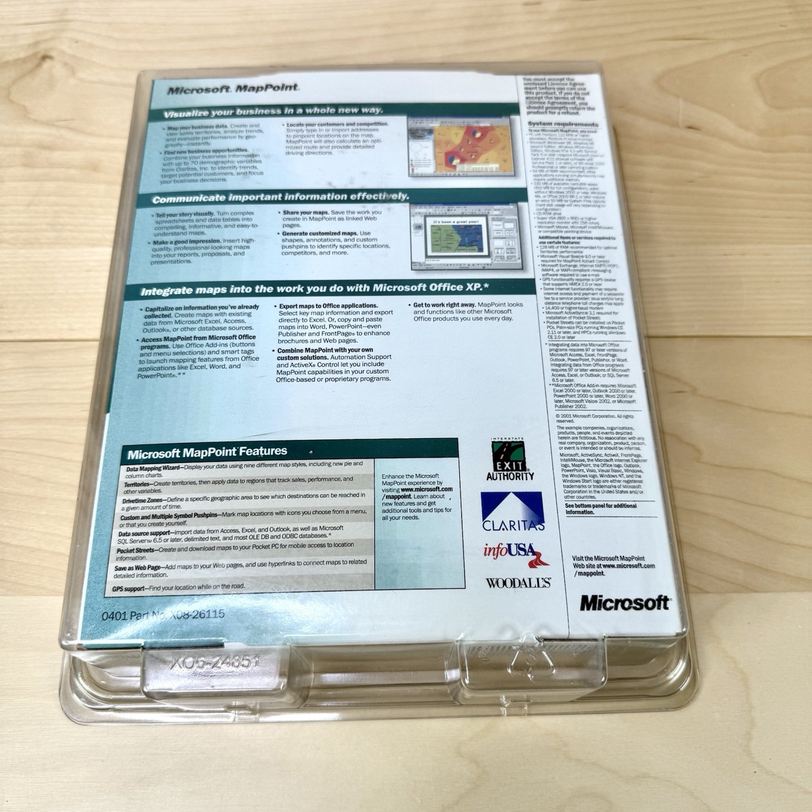 Microsoft MapPoint Version 2002 New Unopened Mapping & Data