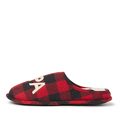 Men's Papa Bear Slipper Medium Buffalo Plaid