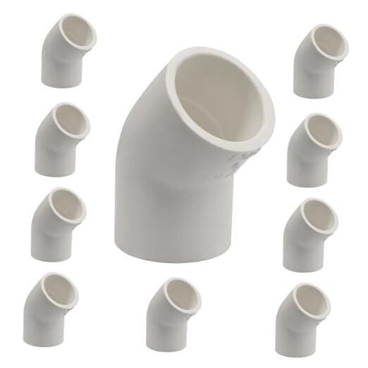 10Pcs 3/4 Inch 45 Degree PVC Elbow Fitting, Furniture Grade 3/4 Inch-10pcs