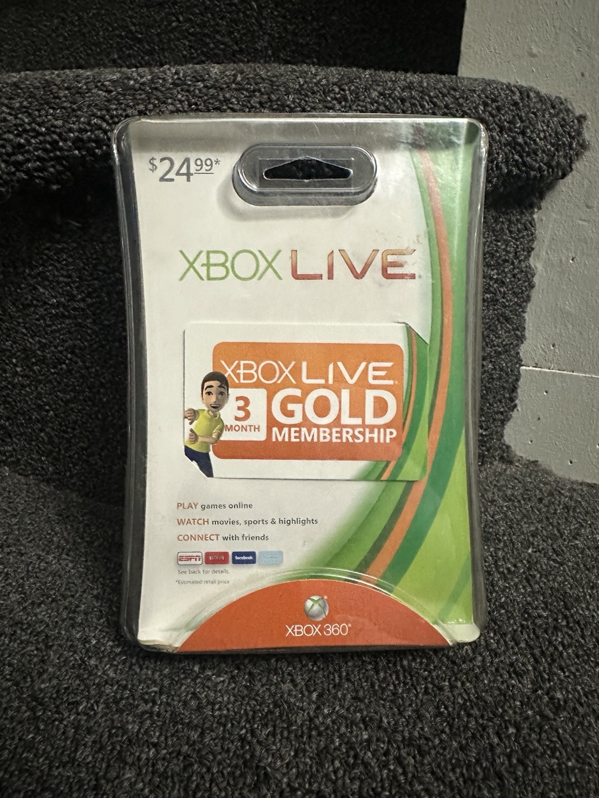 VERY RARE Xbox Live Gold Membership 3 Month PHYSICAL CARD Collectors Item  NEW