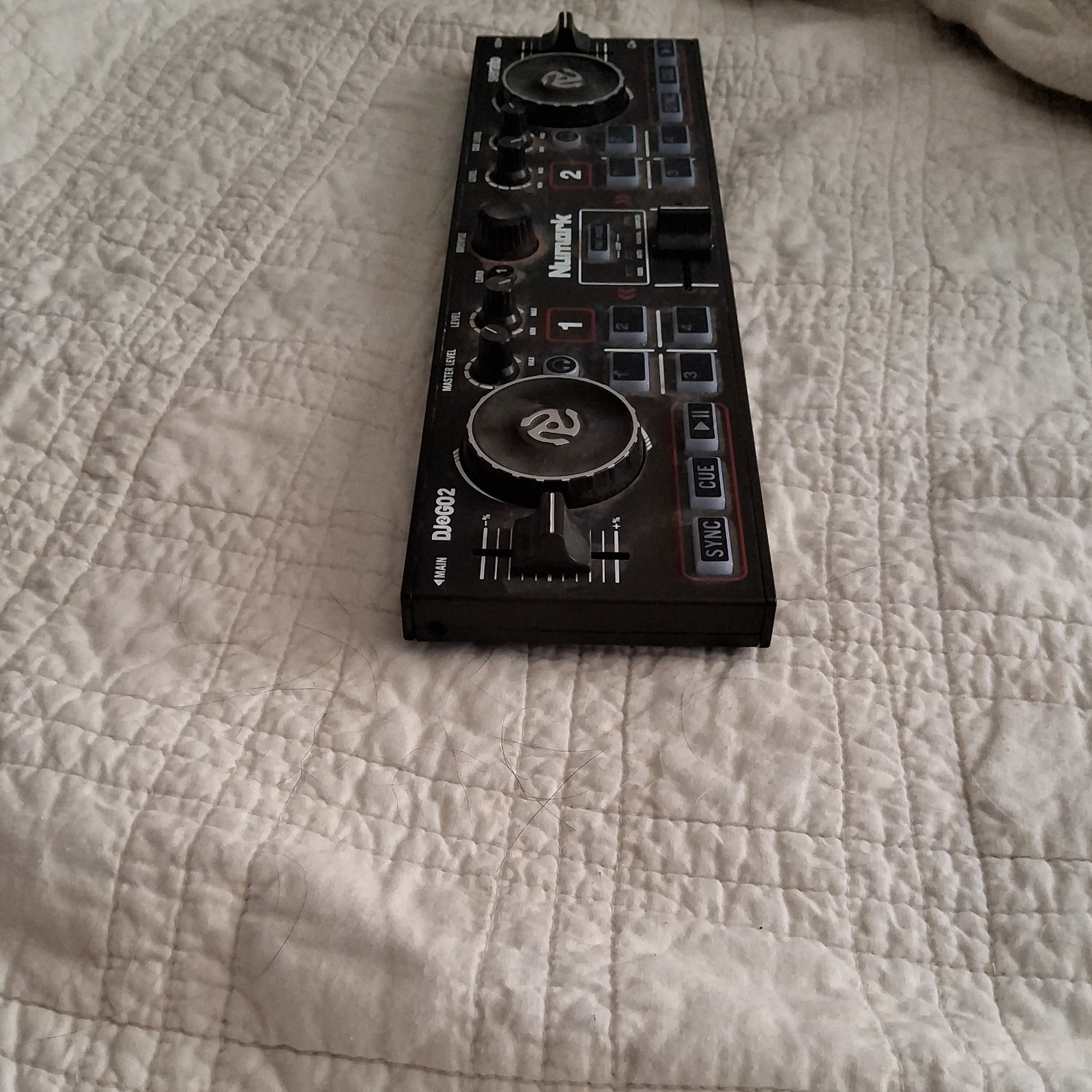 Numark DJ2GO2 2-Deck USB DJ Controller, Touch Jog Wheels, 8 Pads, Black