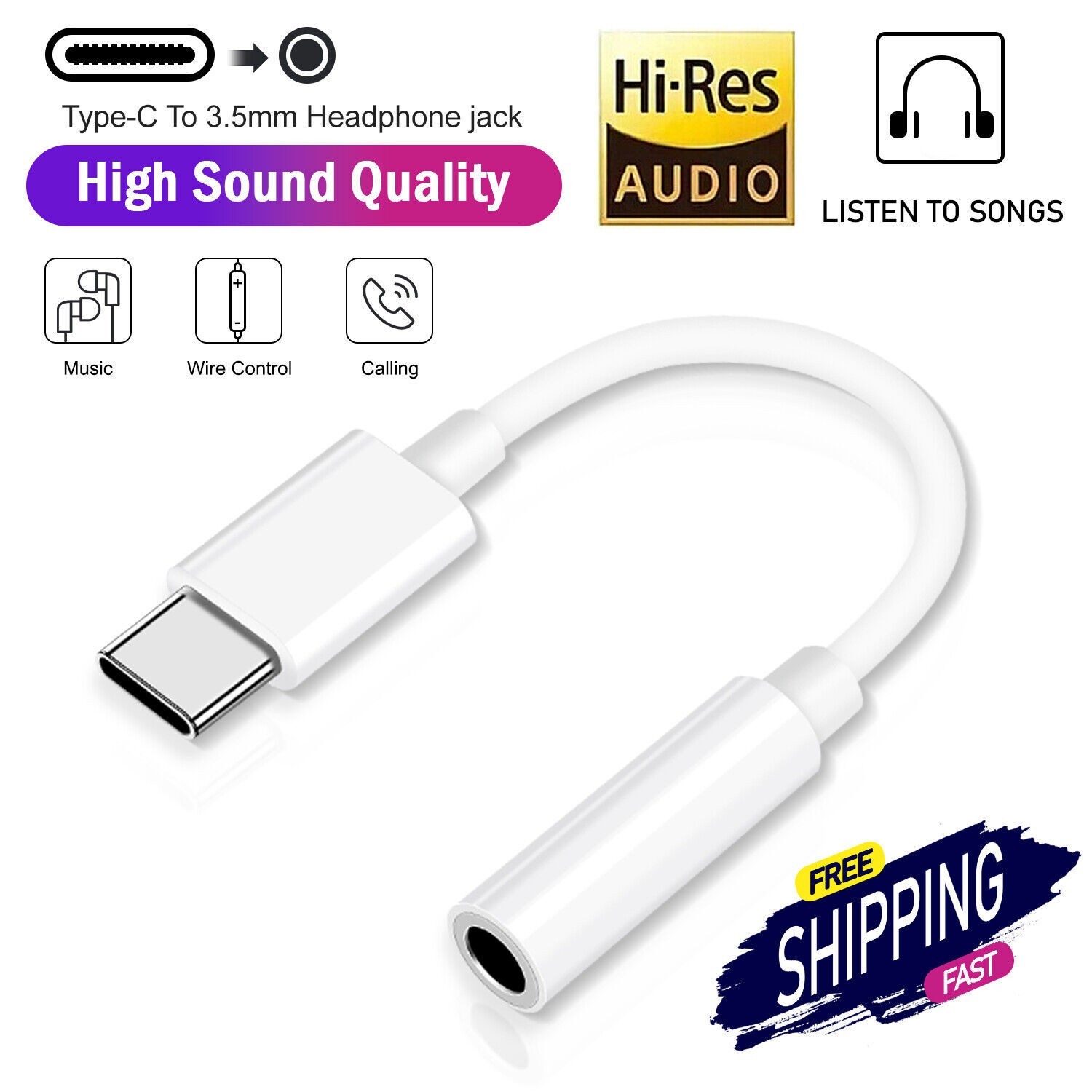USB C To 3.5mm Jack Headphone Adapter Fit iPhone 17 16 15 Google Pixel 10 Pro XL