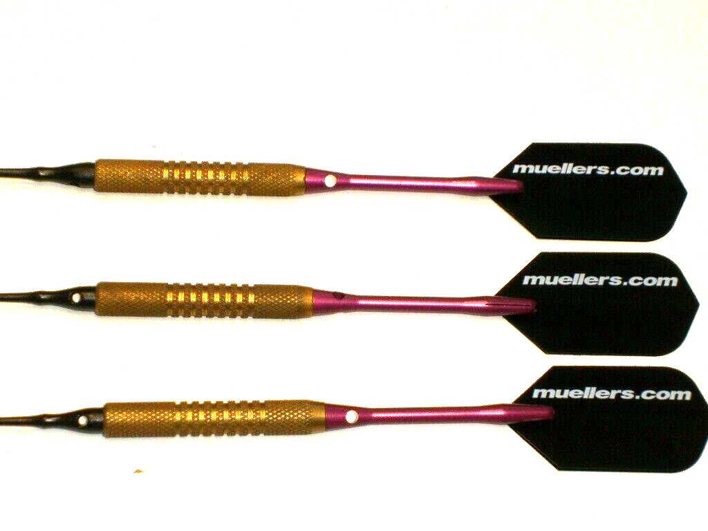 Soft Tip Darts, Used 12 Gram Brass with New Aluminum Shafts and Flights #3586