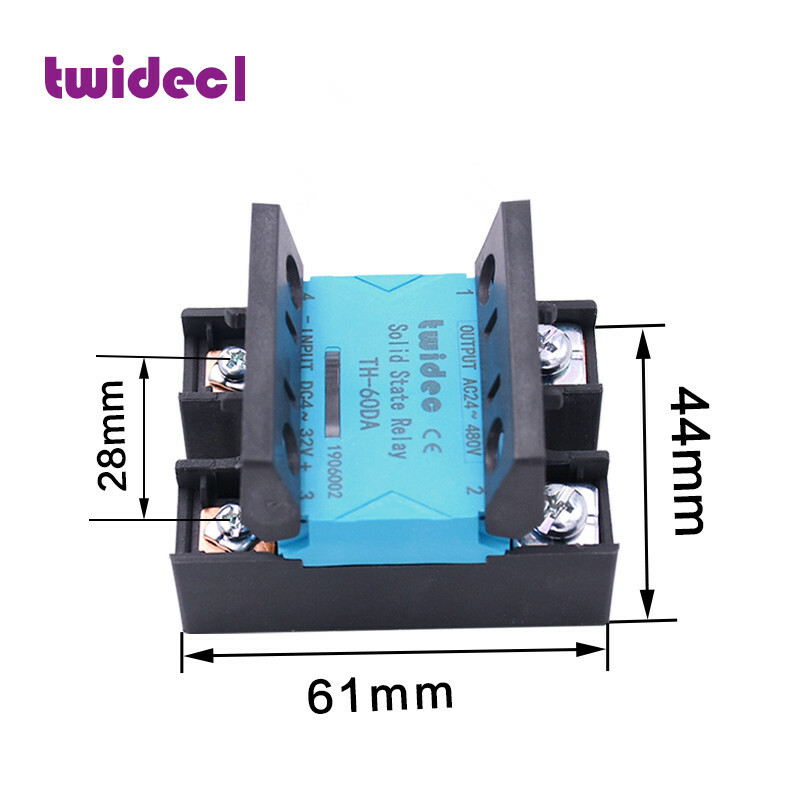 TWIDEC Single Phase Solid State Relay TH-60DA 60A DC-AC DC4~32V/AC24~480V