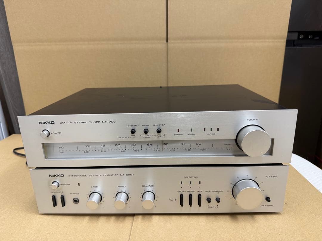 Nikko NA-590II Integrated Amplifier NT-790 AM/FM Tuner Set Tested Power
