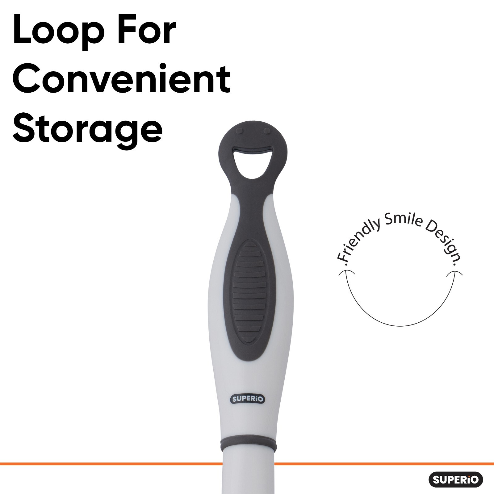10" Grey Rubber Squeegee with Hanging Loop