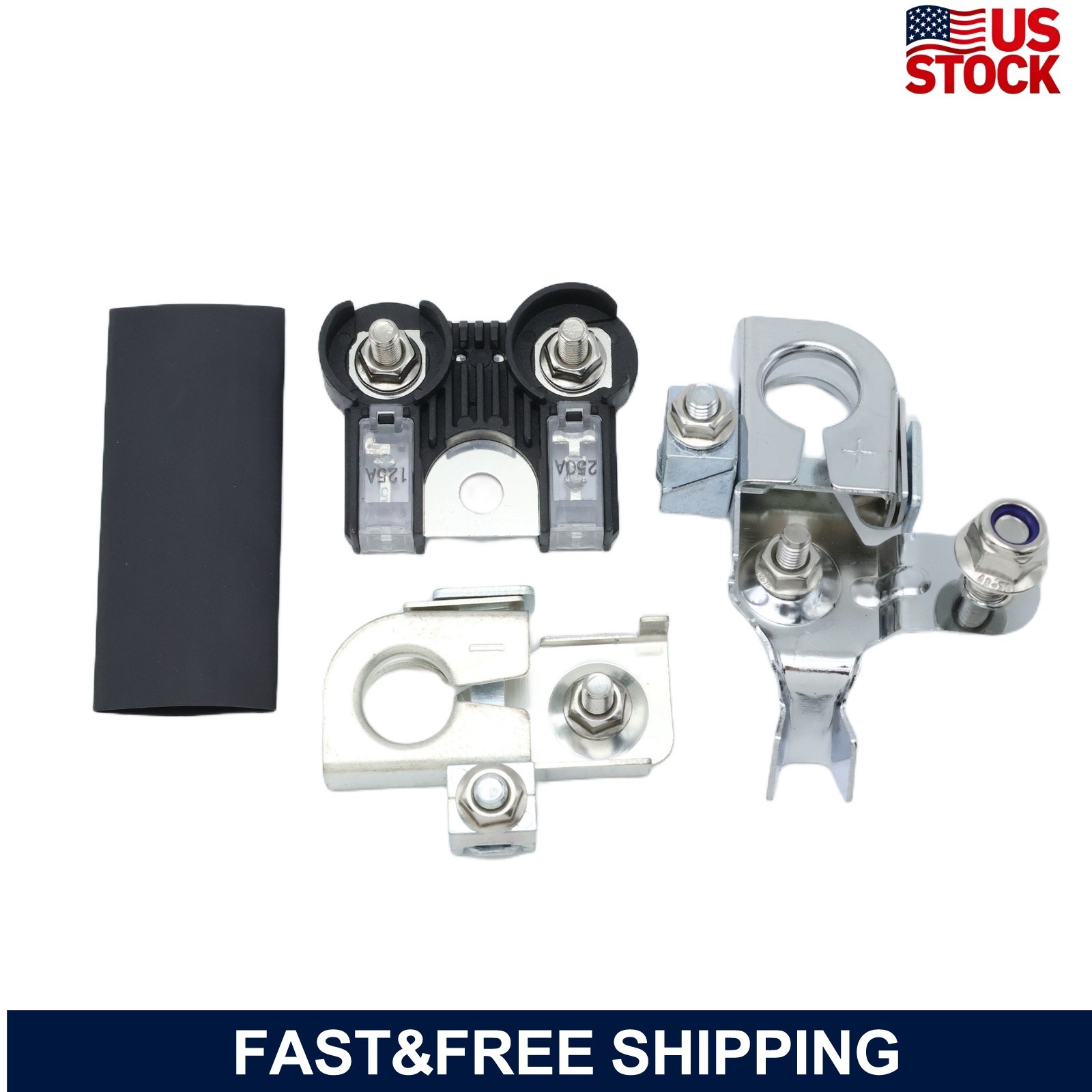 4-Piece Set Battery Fuse and Positive/Negative Terminal Kit For 11-14 Ford F-150