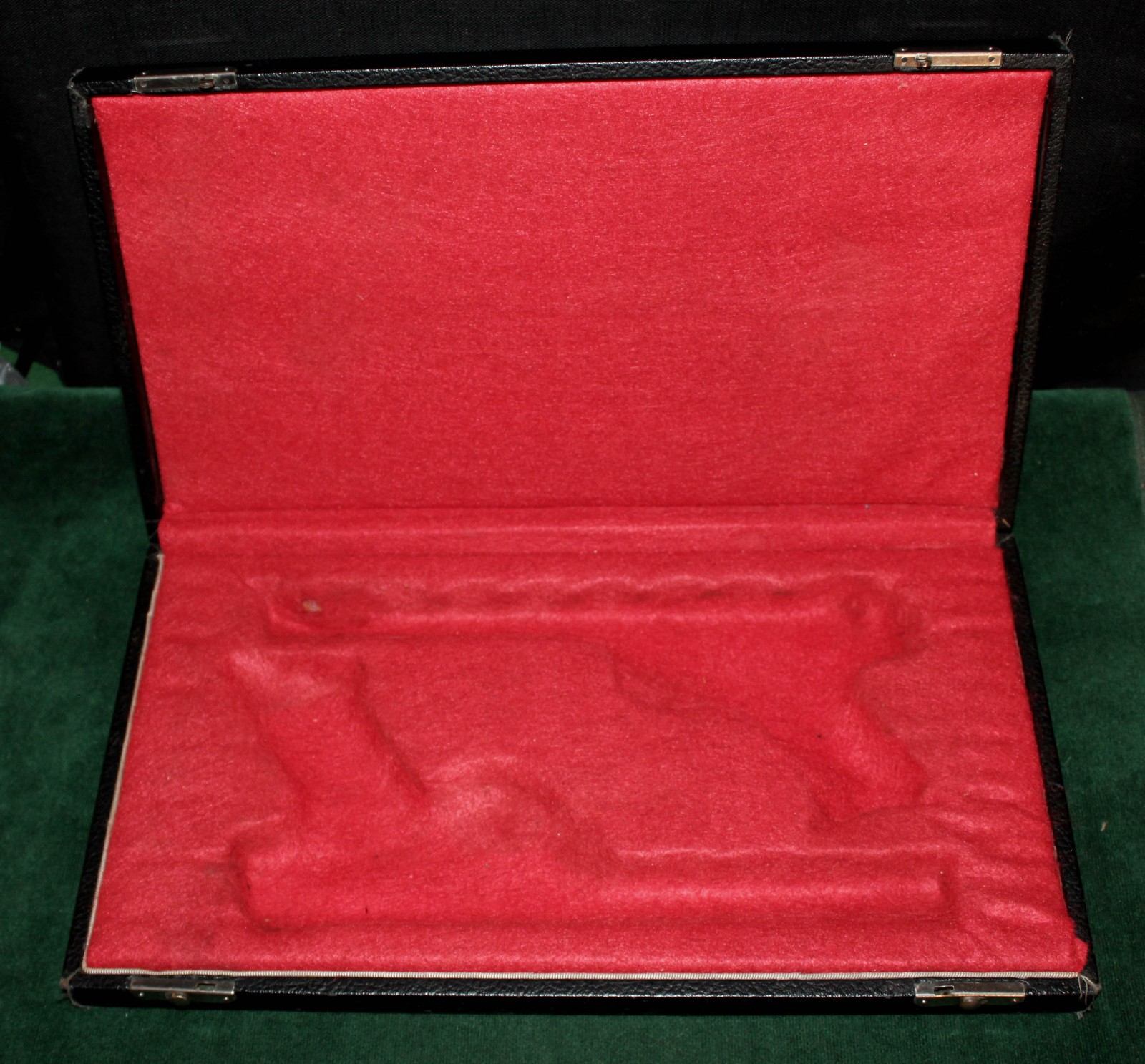 Vintage Black Leatherette Lined Double Gun Case - Colt, Hi-Standard 22 Autos
