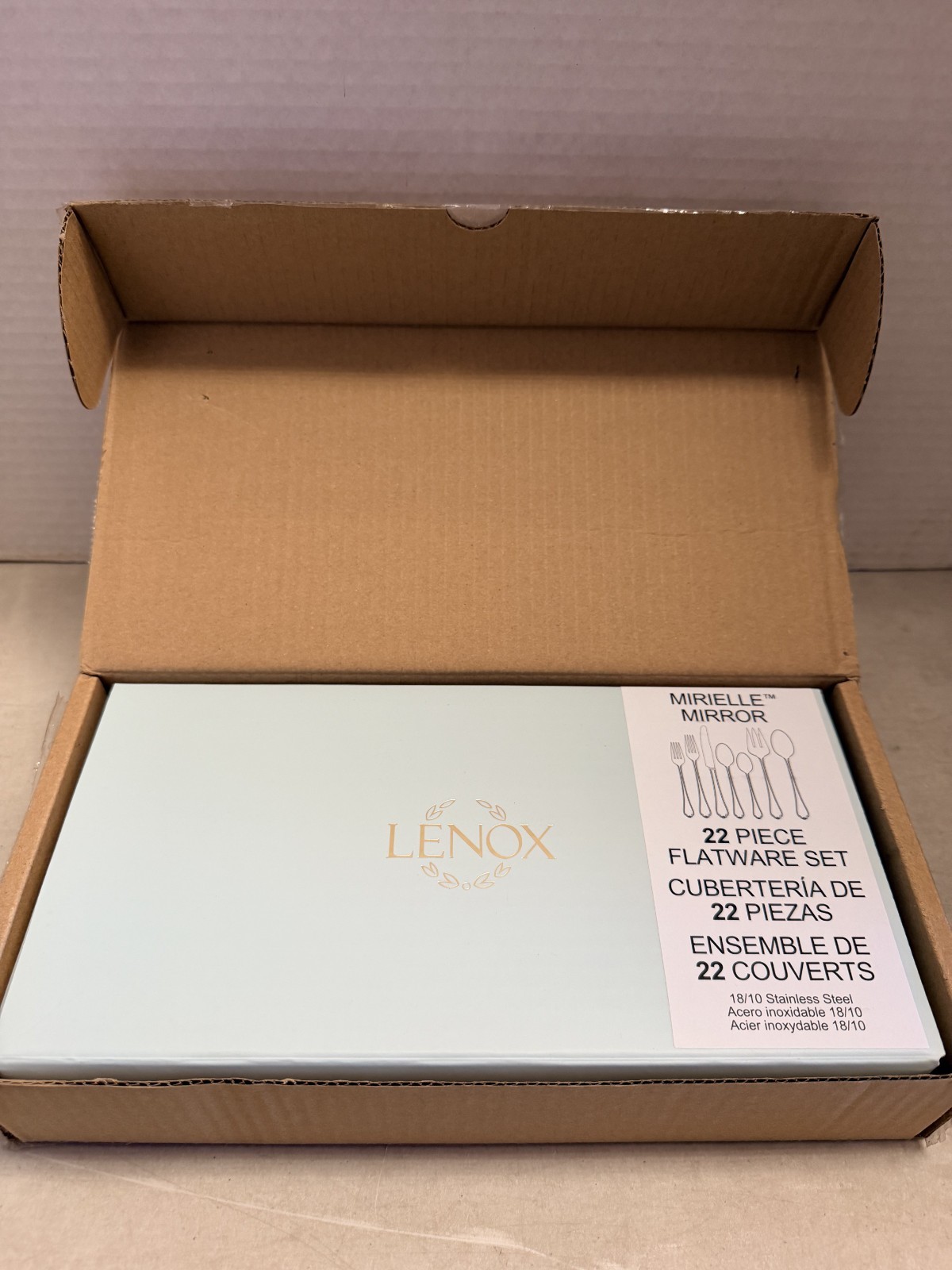 Lenox Mirielle Mirror 22-Piece Flatware Set Stainless Steel