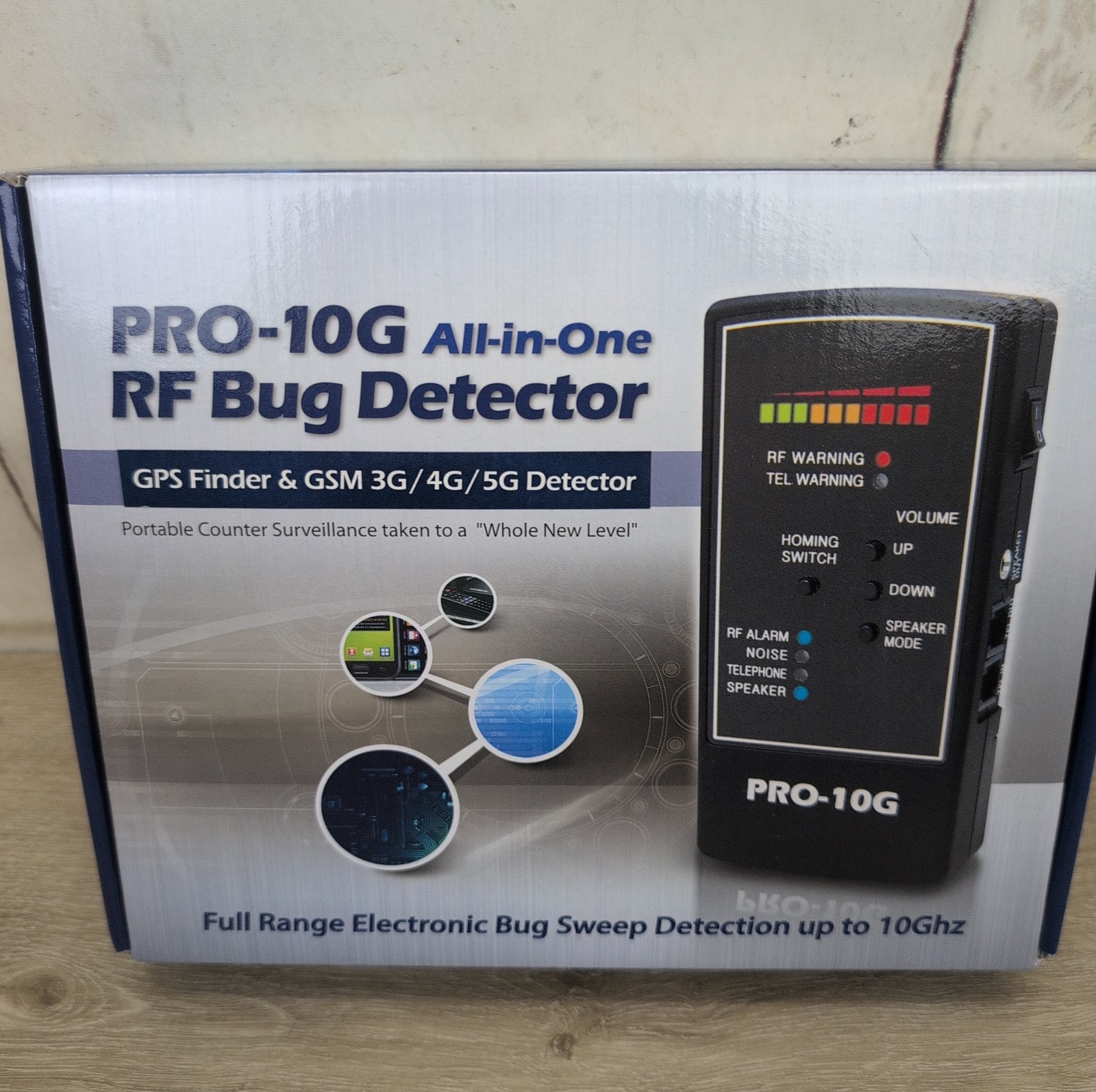 SpyAssociates Pro-10G Bug Detector Finds GPS Trackers & Wireless Hidden Cameras