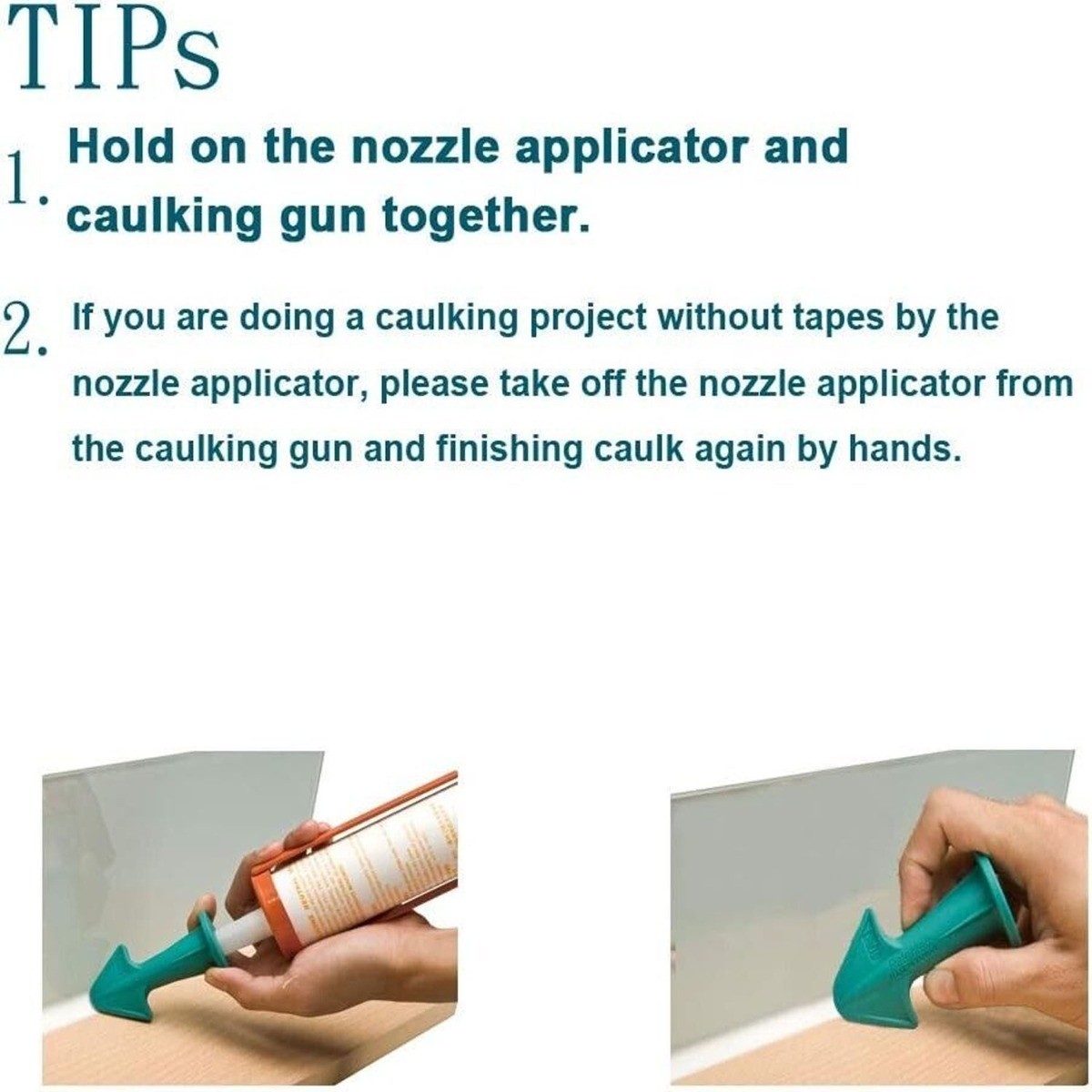 3pcs/set Silicone Caulk Nozzle Applicator Tool
