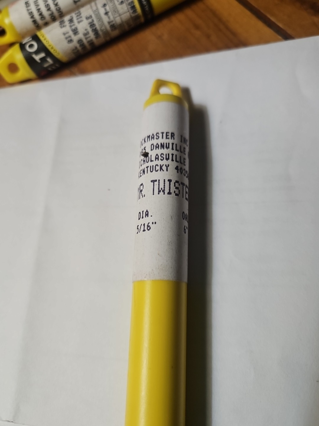 5/16" Mr Twister 6 INCH LOCKMASTER LOCKSMITH Hardplate Safe Drill Bit