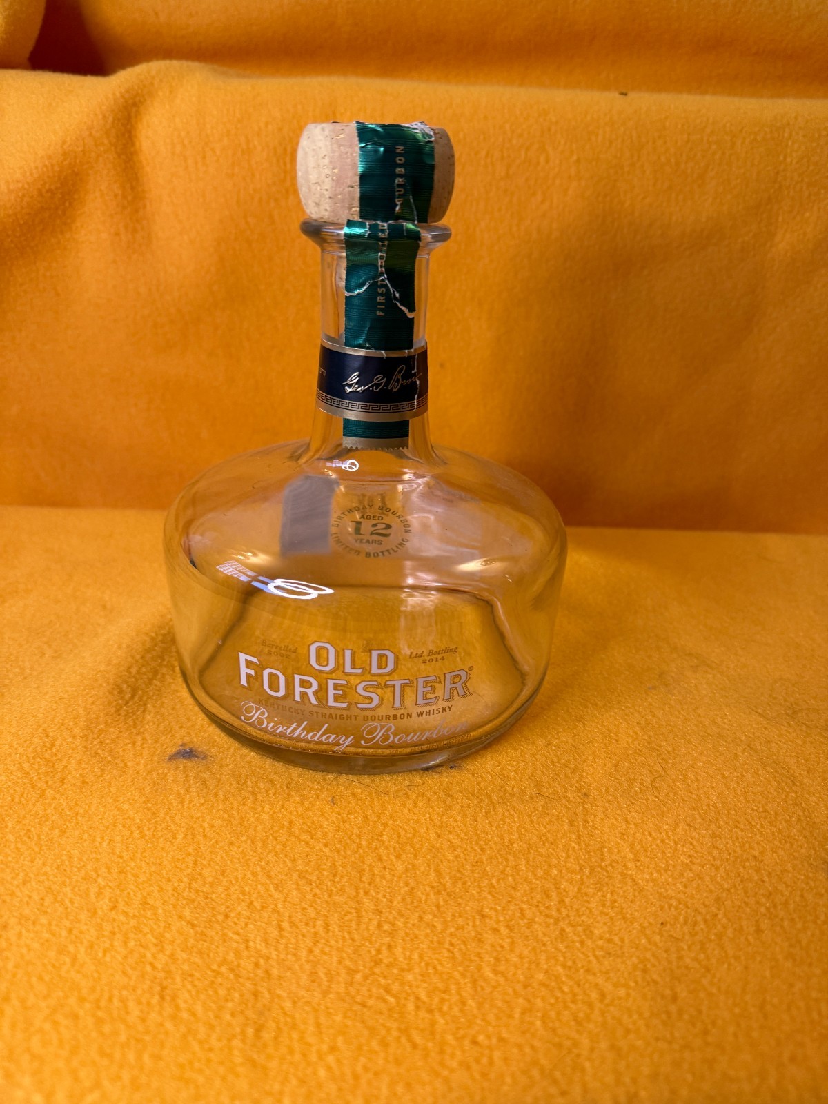 Old Forester Birthday Bourbon 2014 Empty Unrinsed Bottle