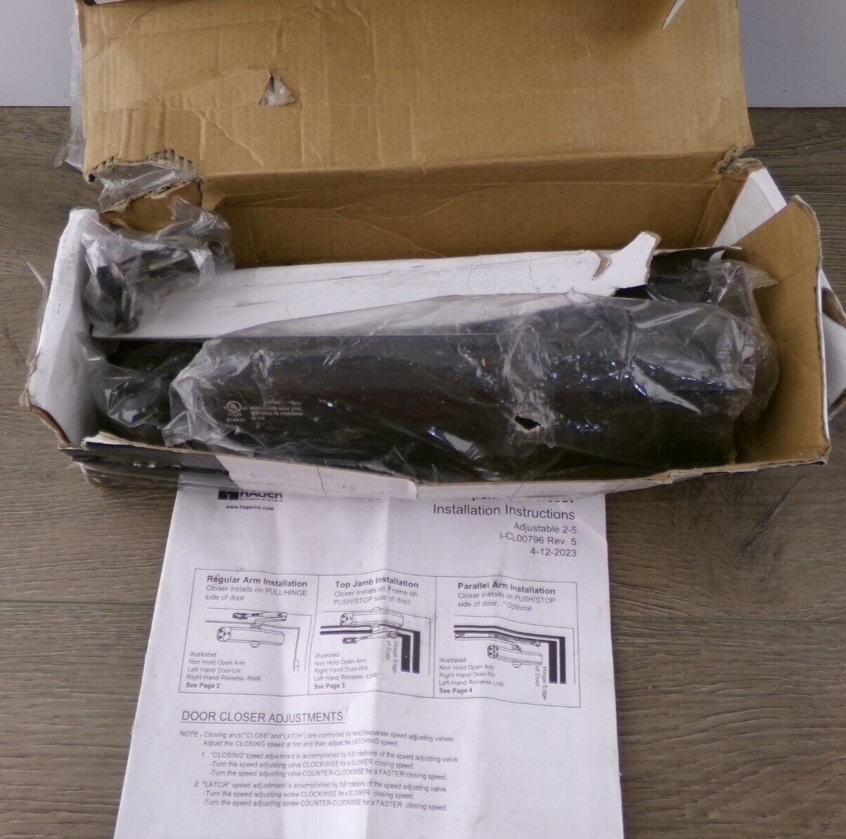 Hager 085449 5400 M 2-5 DBZ Door Closer Bronze S1