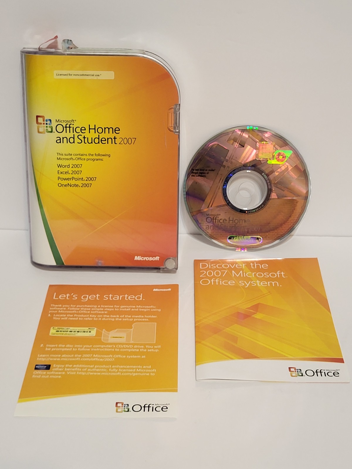Microsoft Office 2007 Home & Student Licenses for 3 PCs w/ KEY Full Retail Box