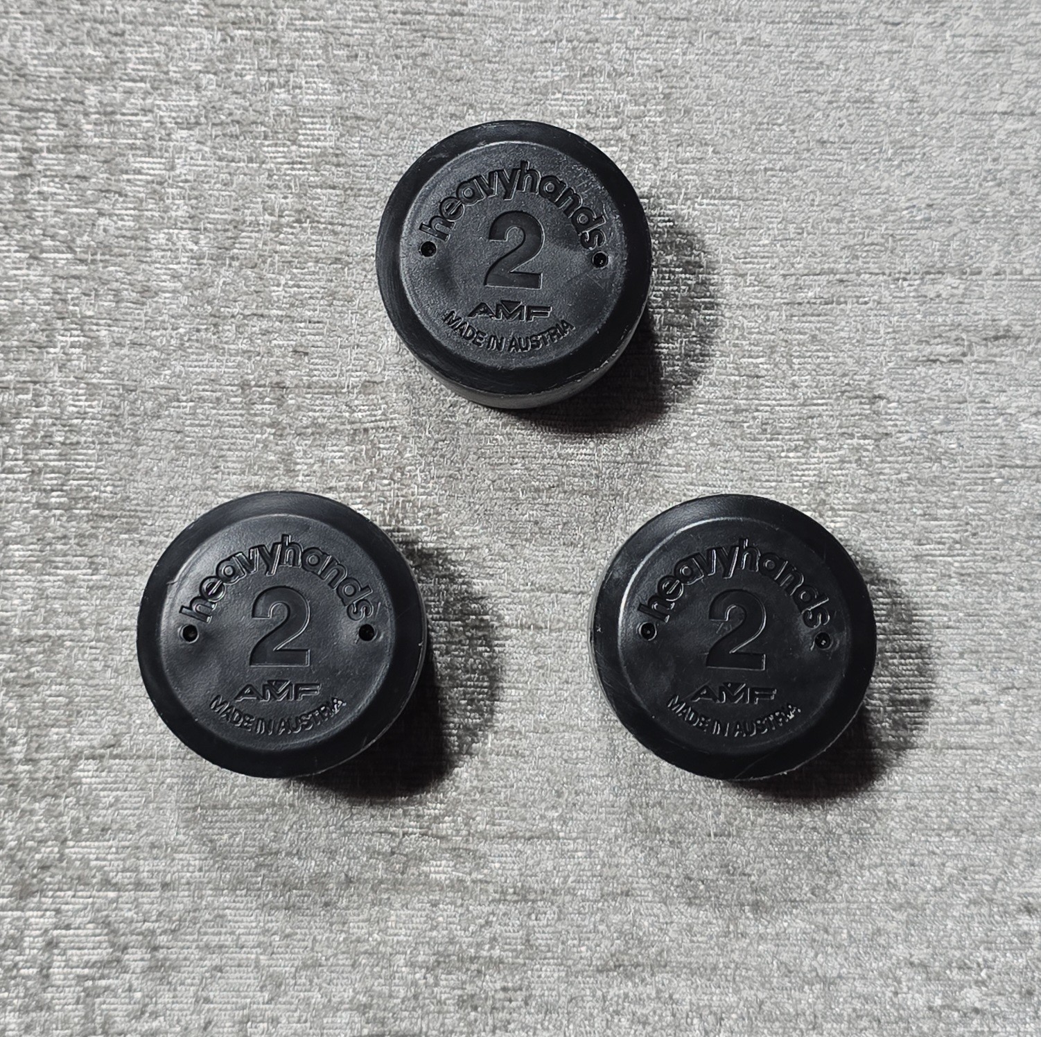 Lot of 3 - AMF Heavyhands 2 Hand Weight Inserts - Made in Austria - Vintage