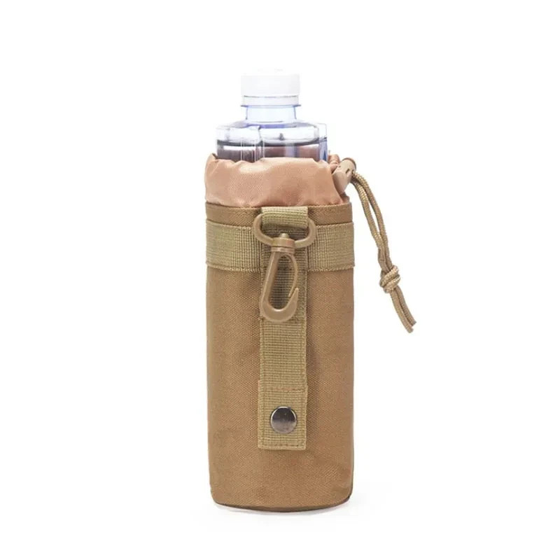 TAN/FDE MOLLE WATER BOTTLE POUCH.  DRAWSTRING CLOSE.  FAST FREE SHIPPING.
