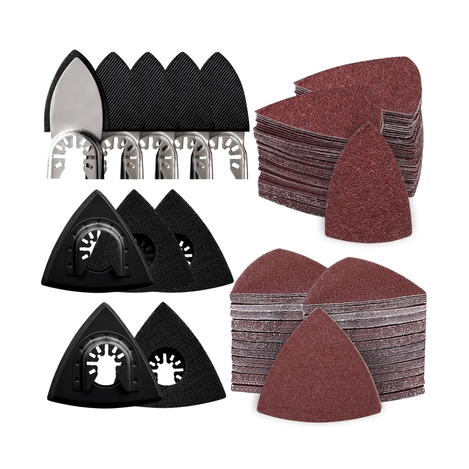 260pcs Oscillating Tool Sanding Pads Kit, 5pcs Triangle Sanding Pads and 5pcs...