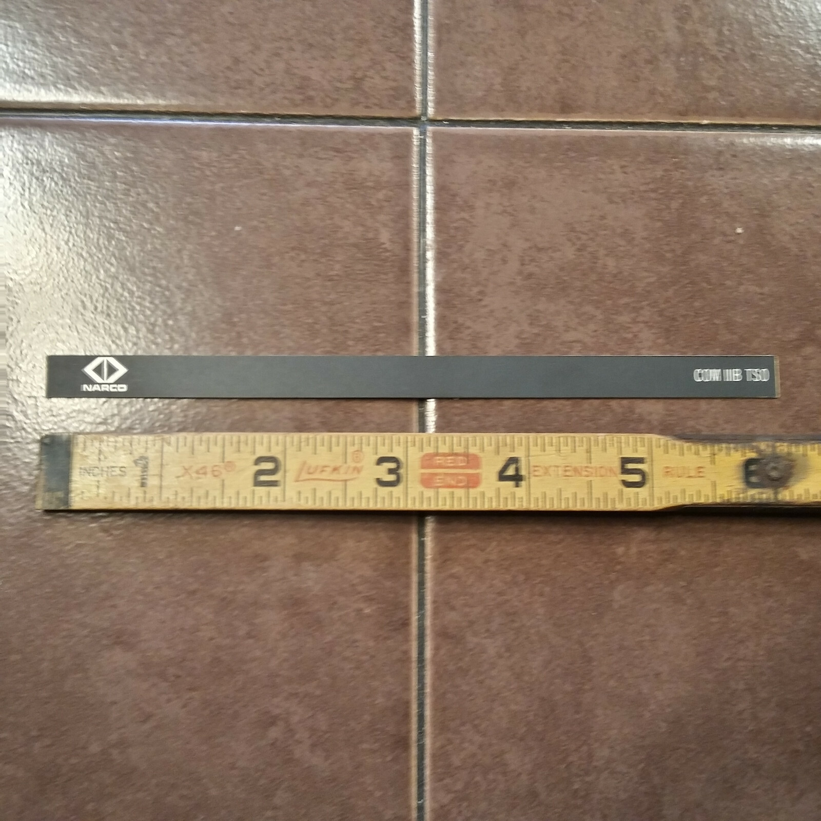 Narco Com IIIB TSO Faceplate Placard
