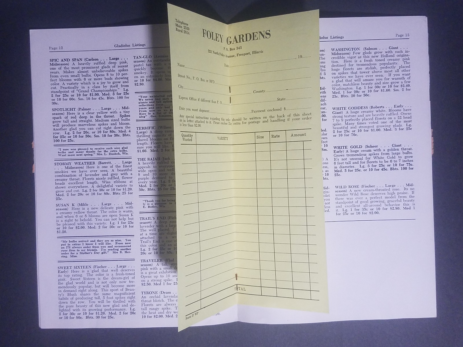 1957 Foley Gardens Catalog