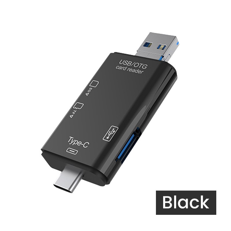 6-in-1 USB 3.0 Card Reader Type-C Micro USB OTG Adapter SD TF Memory Reader
