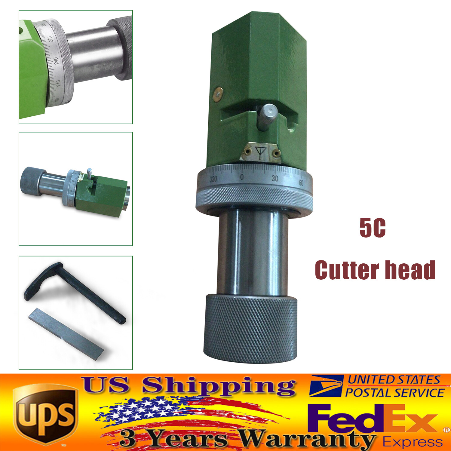 U3 Universal Grinder 5C Cutter Head, Cutting Tool Sharpener Grinding Attachment