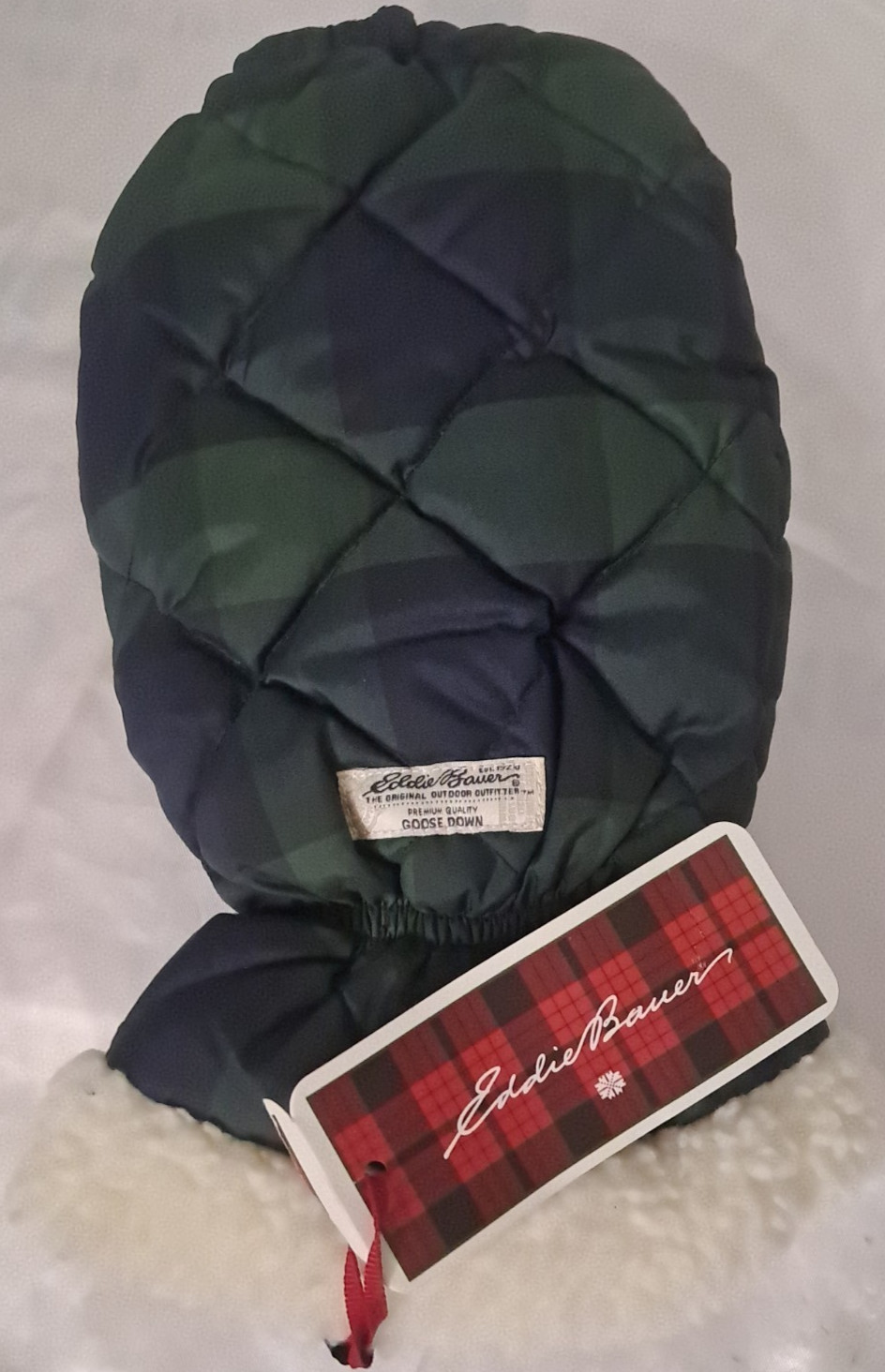 Eddie Bauer Premium Goose Down Ice Scraper Mitt 1 Size Fits Most Scrapers Plaid