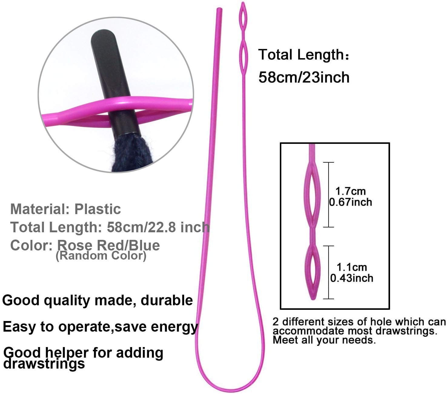 12 Pieces Drawstring Cords Flat Drawstrings with Easy Threaders for Sweatpant...