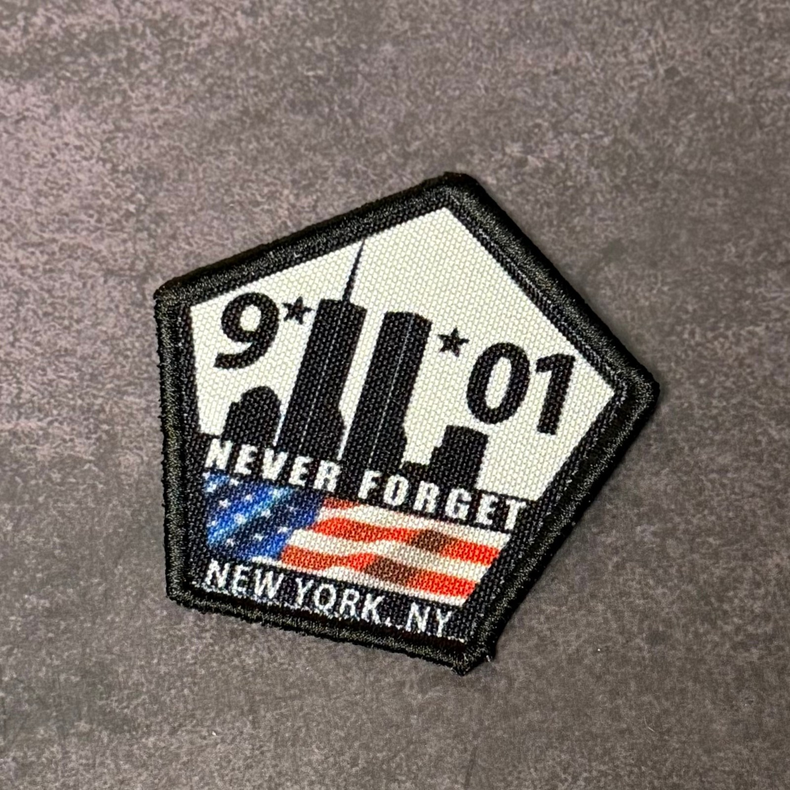 9/11 Never Forget Morale Patch, 3x3" Patriotic NYC | VELCRO® Brand Fastener