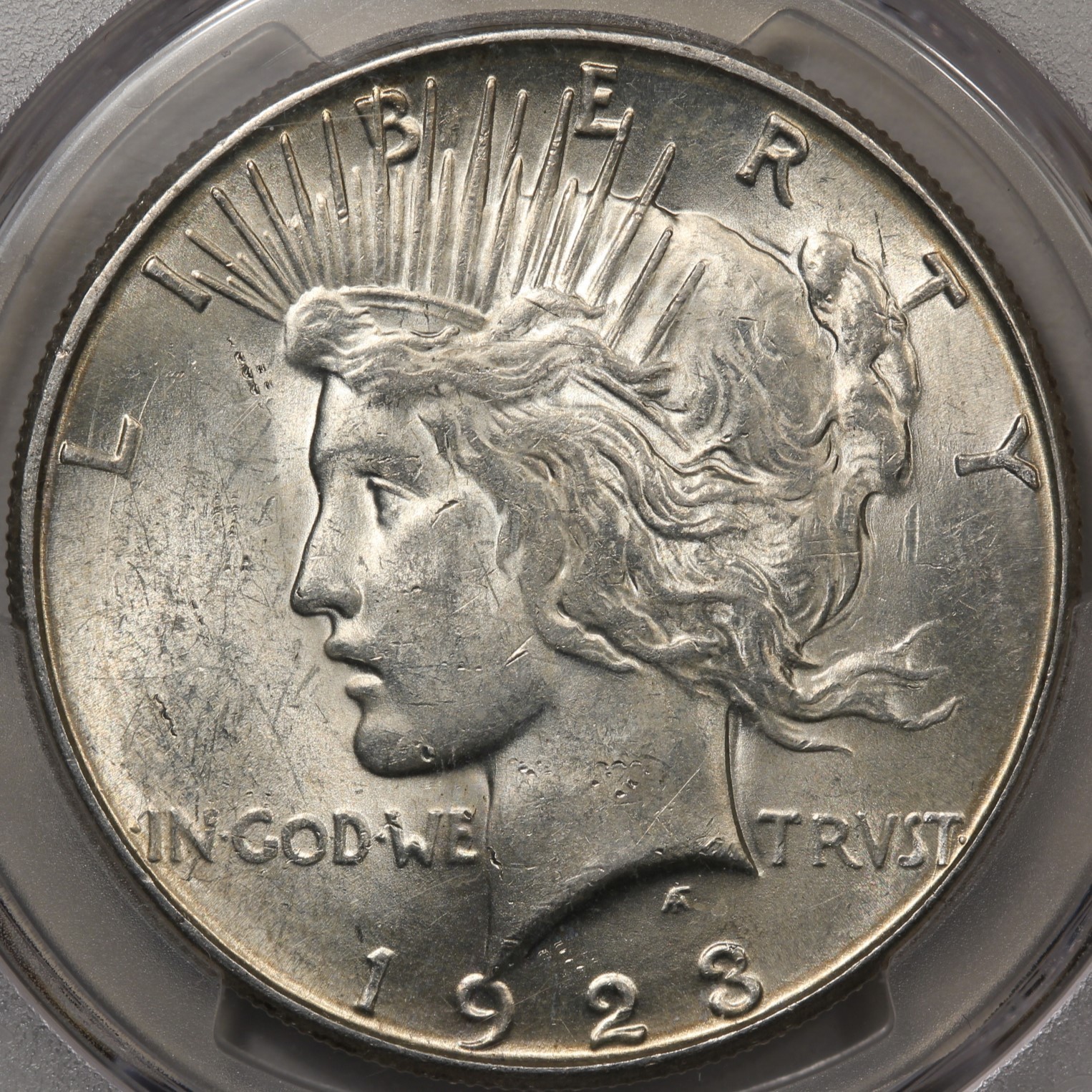 1923-S Peace Dollar PCGS AU-58