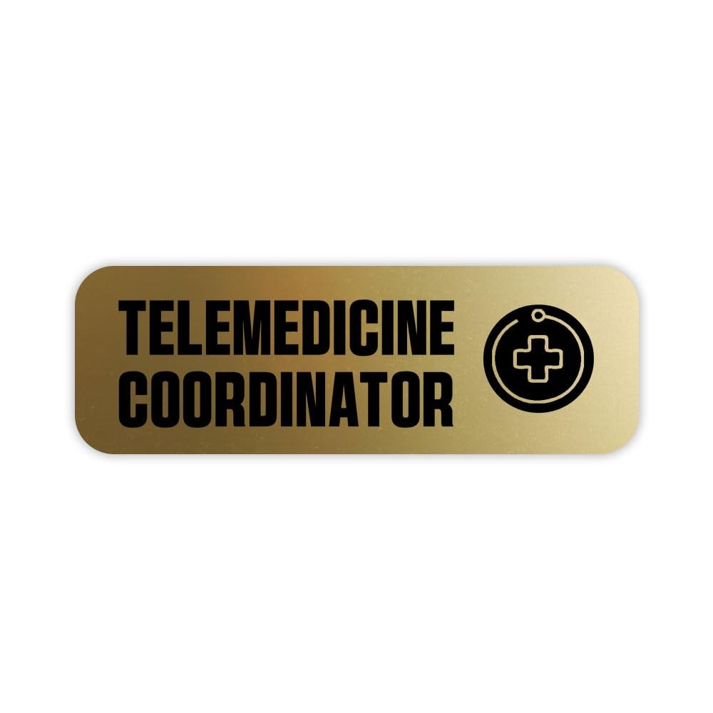 Telemedicine Coordinator 1 x 3" Rounded Corner Name Badge | Medical Specialism