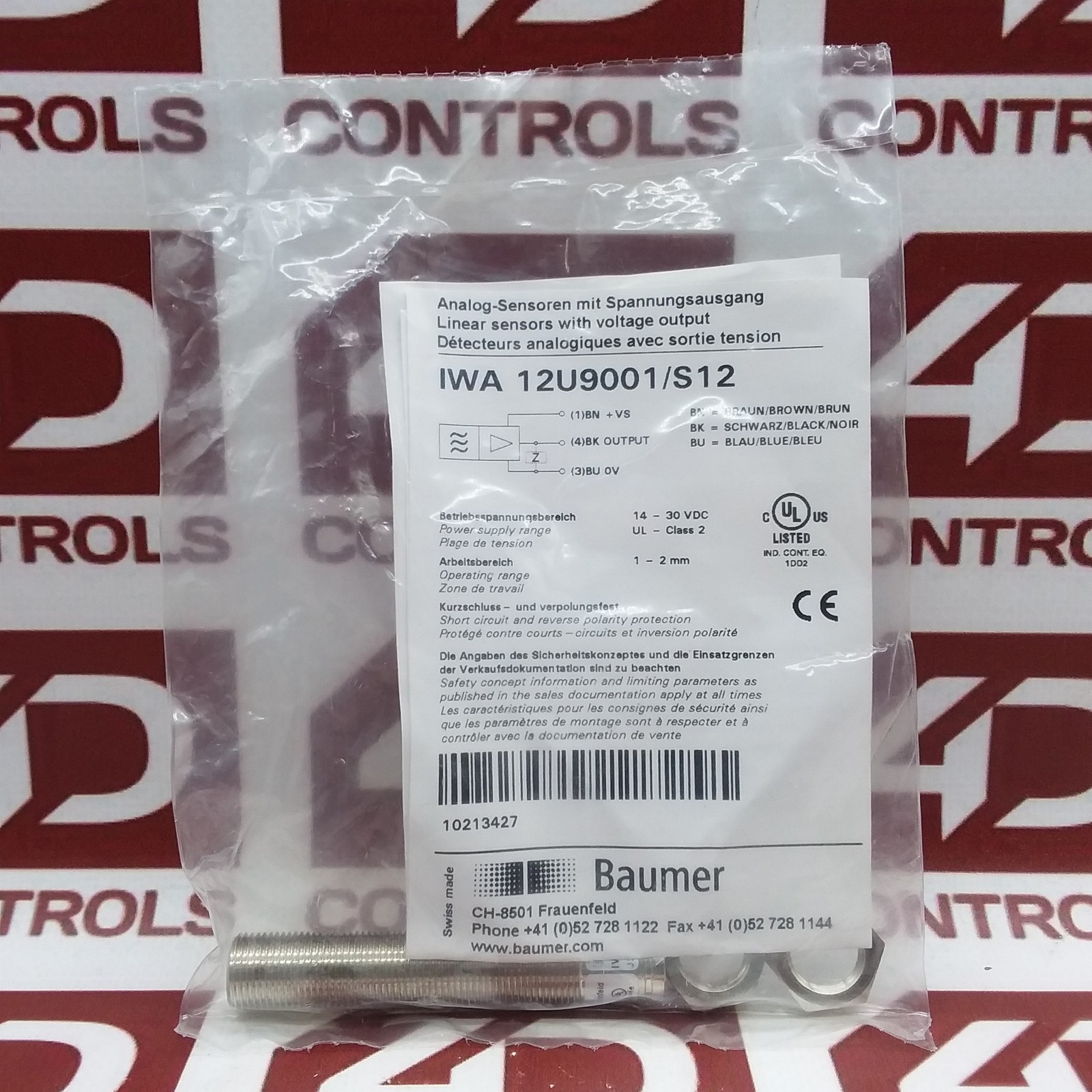 IWA 12U9001/S12 | Baumer | (10213427), Inductive Sensor, Sealed