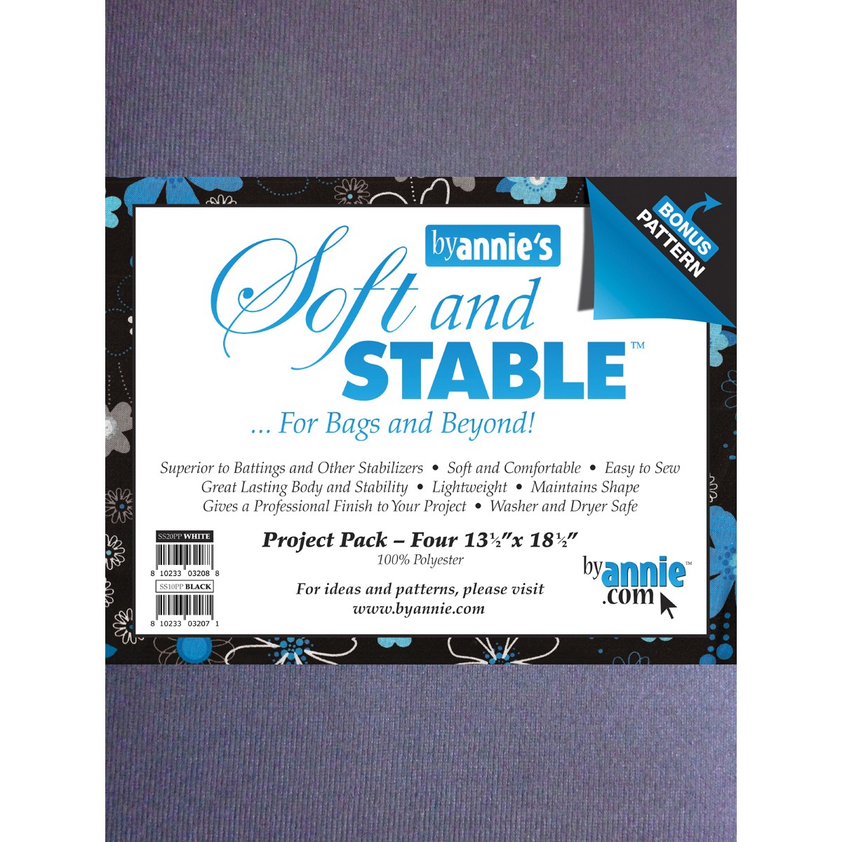 ByAnnie's Soft & Stable Project Pack 4/Pkg-White 13.5"X18.5"