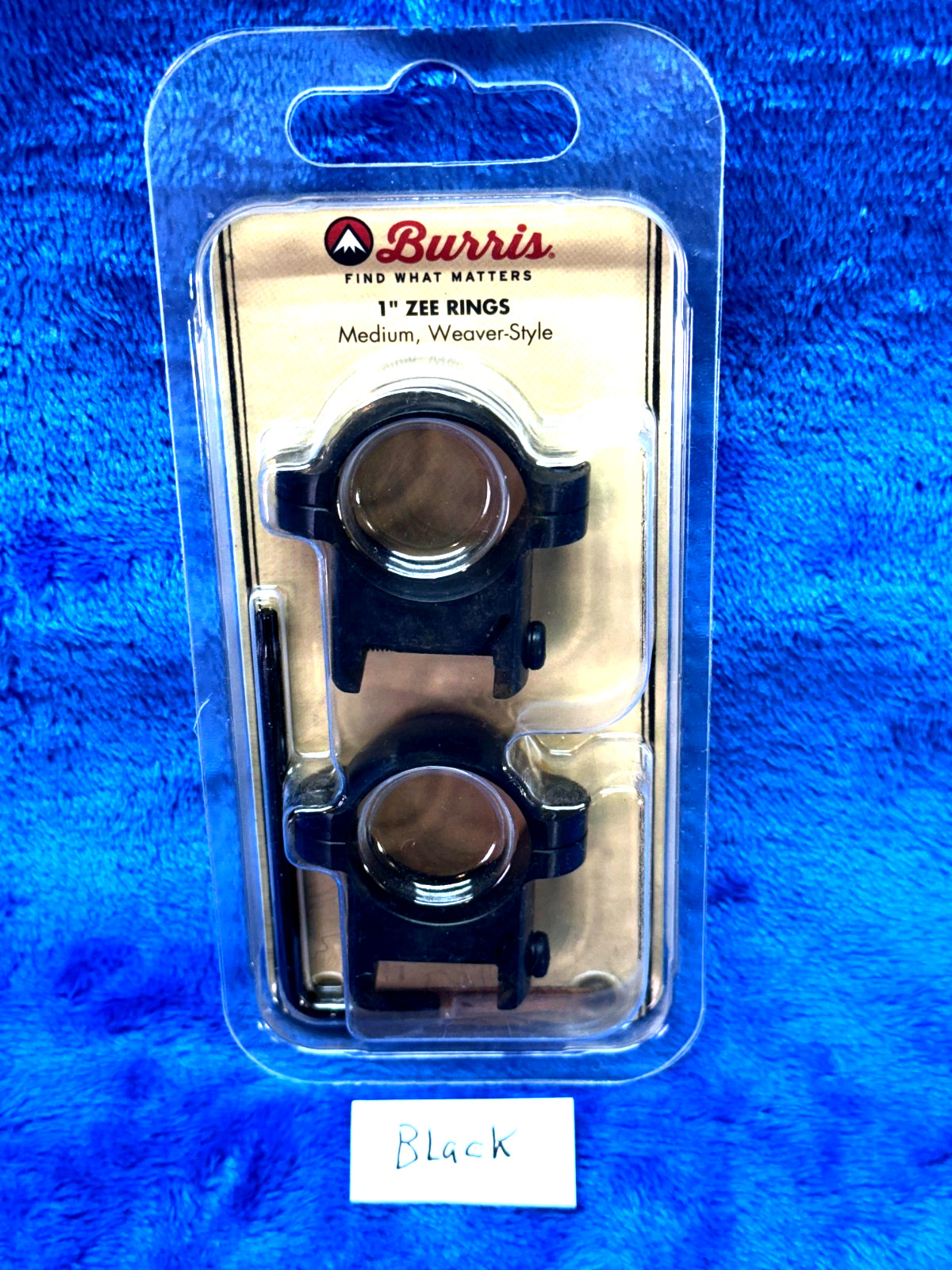 Burris 1" Zee Rings- Black Gloss finish-Med Height-Gloss Blk-420081