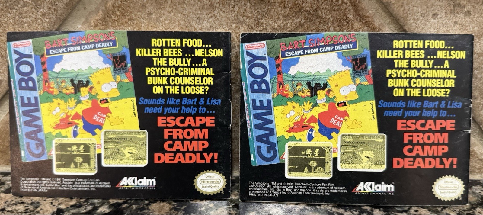 GameBoy Double Dragon 2 Manual Only