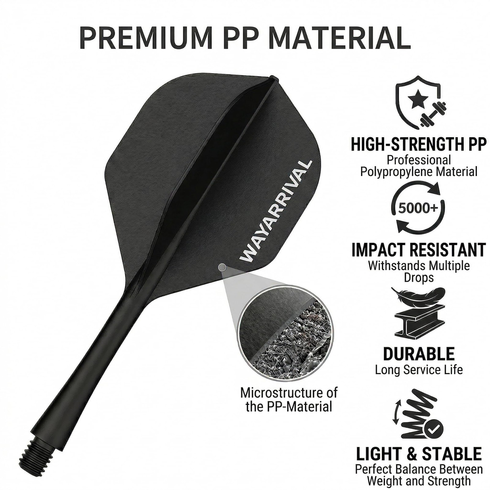 Unbreakable Integrated Dart Flights with Stems - Perfect for Every Player