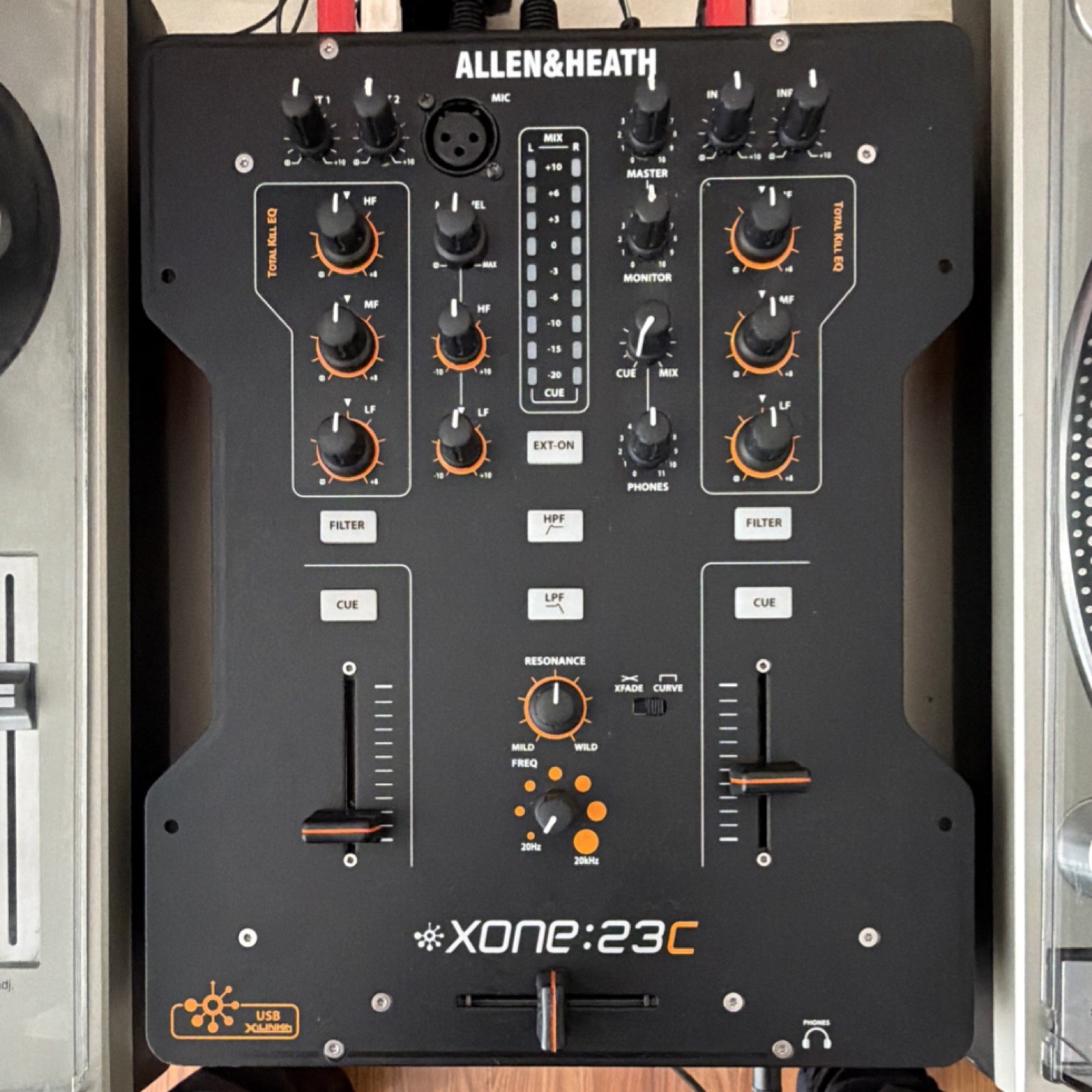 Allen & Heath XONE:23C DJ Mixer USB, Replaceable Crossfader, 3-Band EQ, Filter