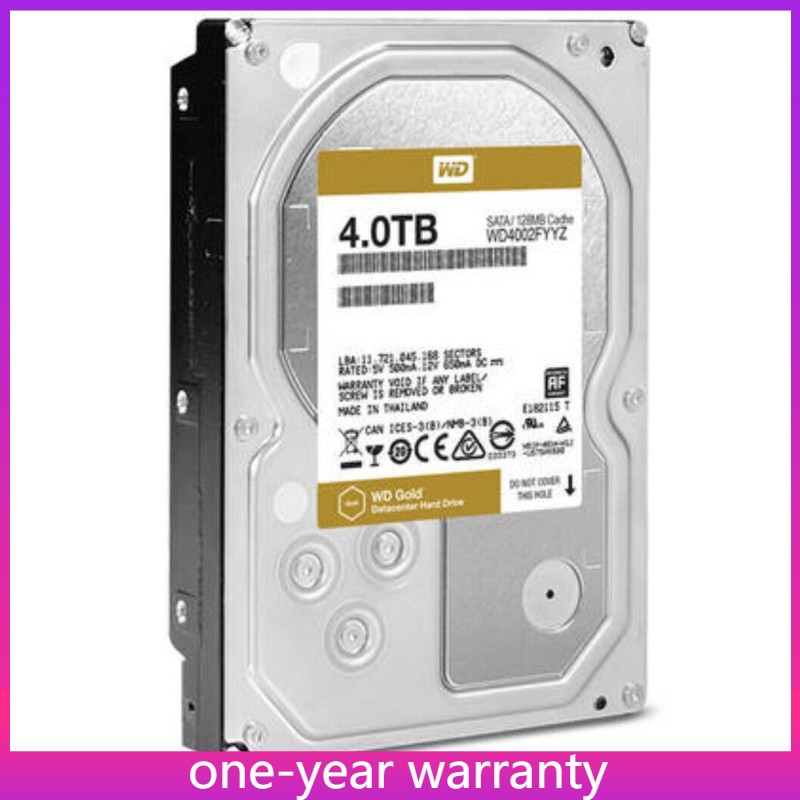 WD Gold Enterprise 4TB WD4002FYYZ 7200 RPM 6Gb/s 128MB 3.5" Internal Hard Disk