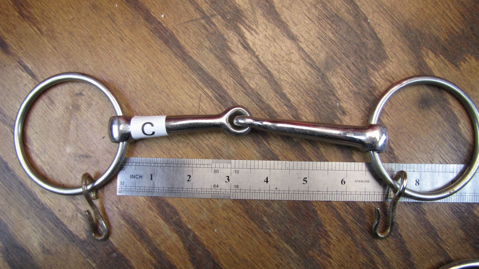 6" Smooth Mouth Loose Ring Snaffle Horse Bit Stainless Steel Equestrian Tack (C)