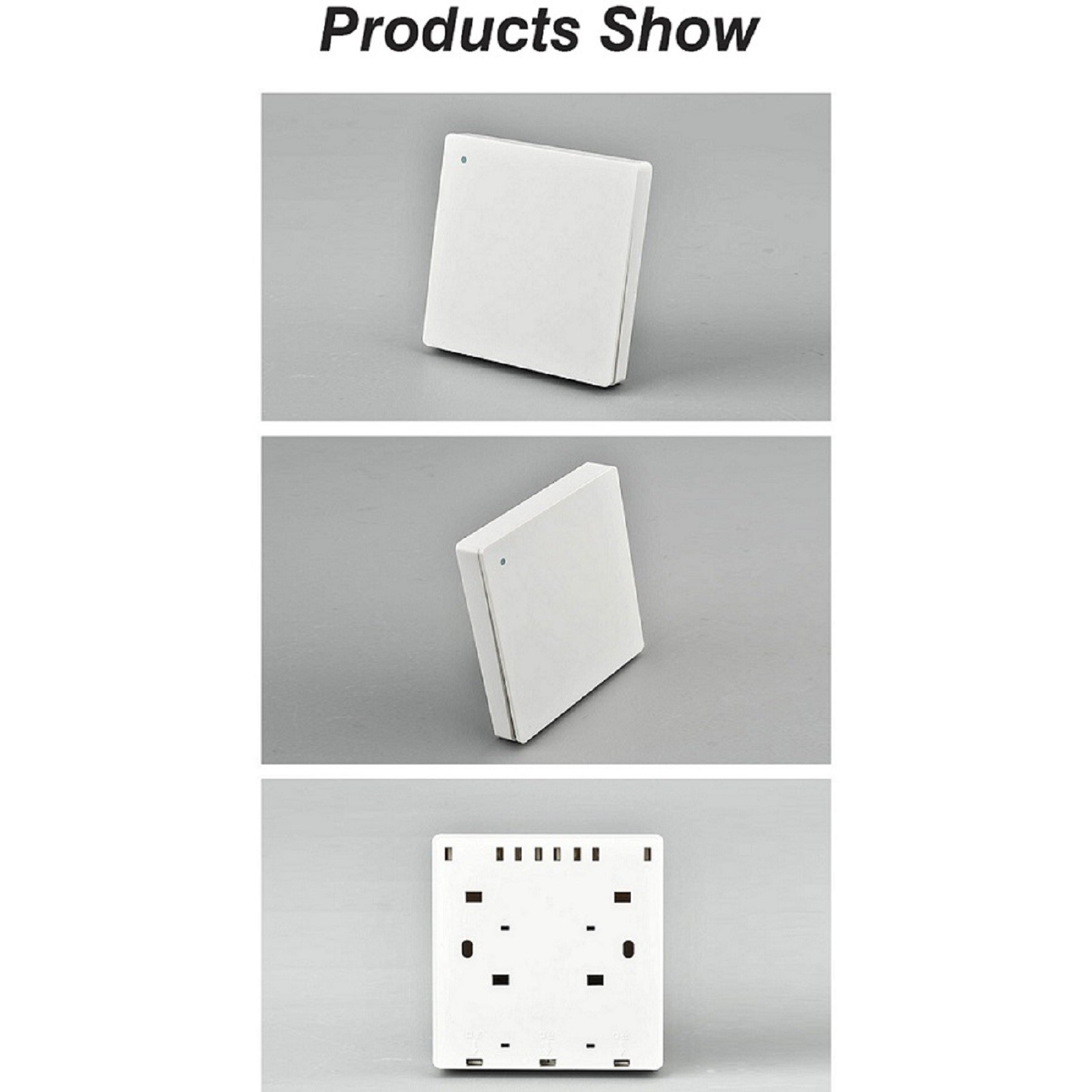 433MHz AC90-250v Wireless Remote Control Kinetic Self-powered Wall Light Switch