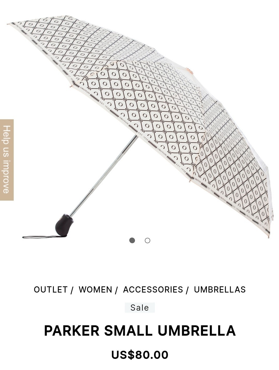 Oroton Small Umbrella, Retail Price $80