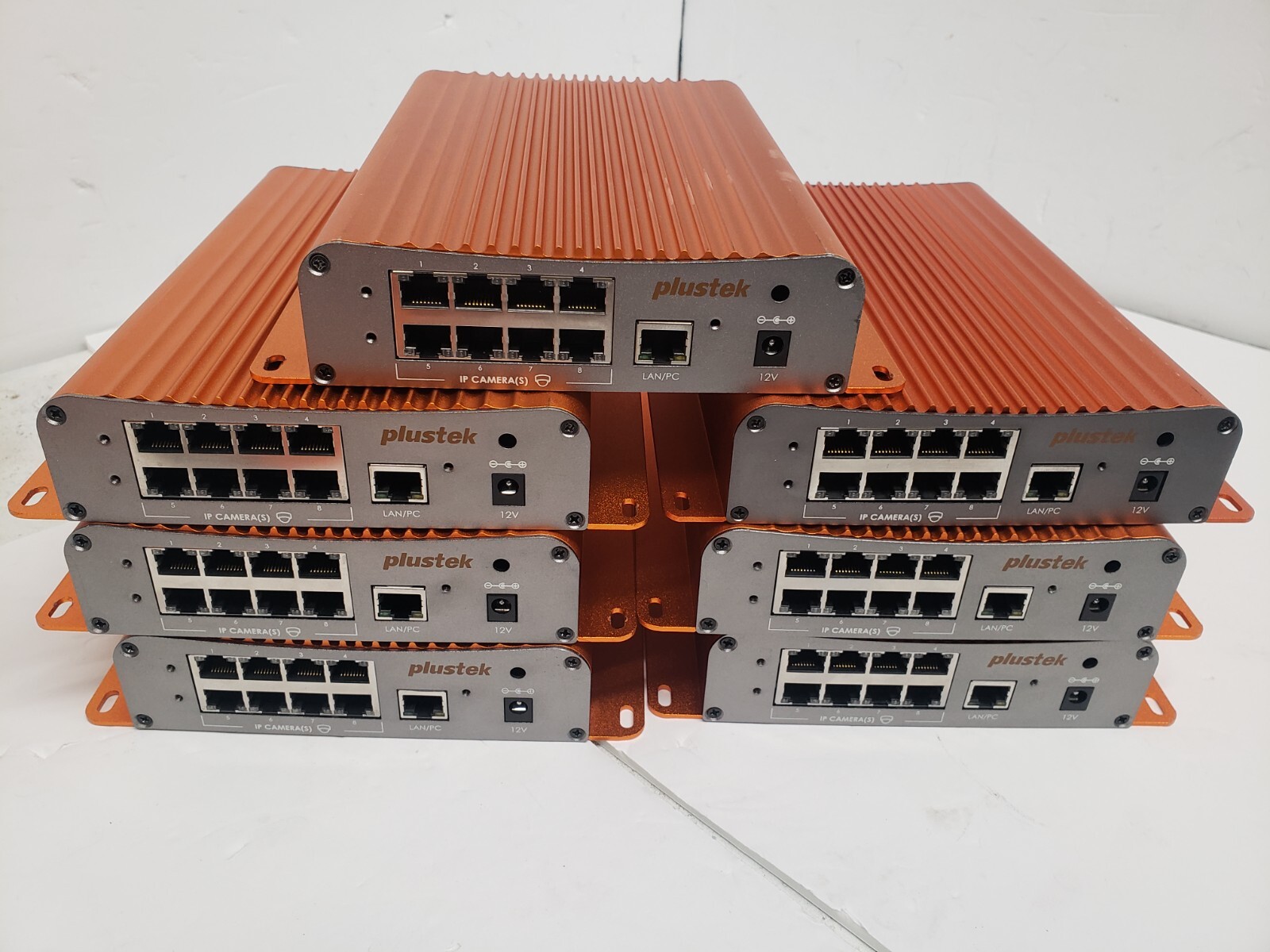 LOT OF 7 Plustek NVR Slim380 Network Video Recorder / NO AC ADAPTERS